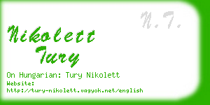nikolett tury business card